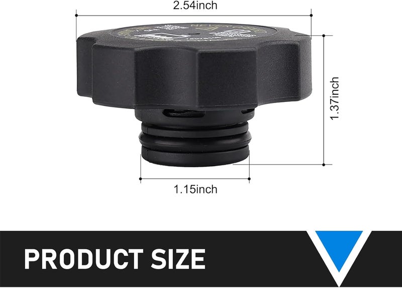 Sumjig 1 PC Car Expansion Pot Cap, 15PSI Radiator Coolant Reservoir Cap, Replacement Modification OEM Part Number 15075118 Accessories, Compatible with GM Cadillac Chevrolet Buick Hummer (Black) - Image 2